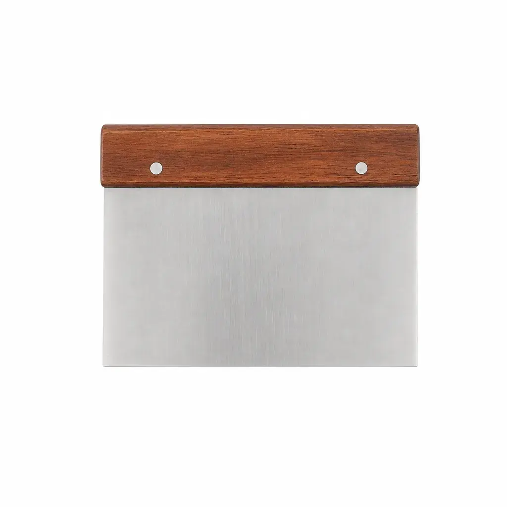 Espátula Moldeadora De Acero Inoxidable Con Mango De Madera 15 X 11 Cm Eurochef