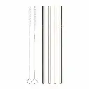 Set De Pitillos Y Cepillos De Acero Inoxidable De 4 Pzas 15Cm Norpro