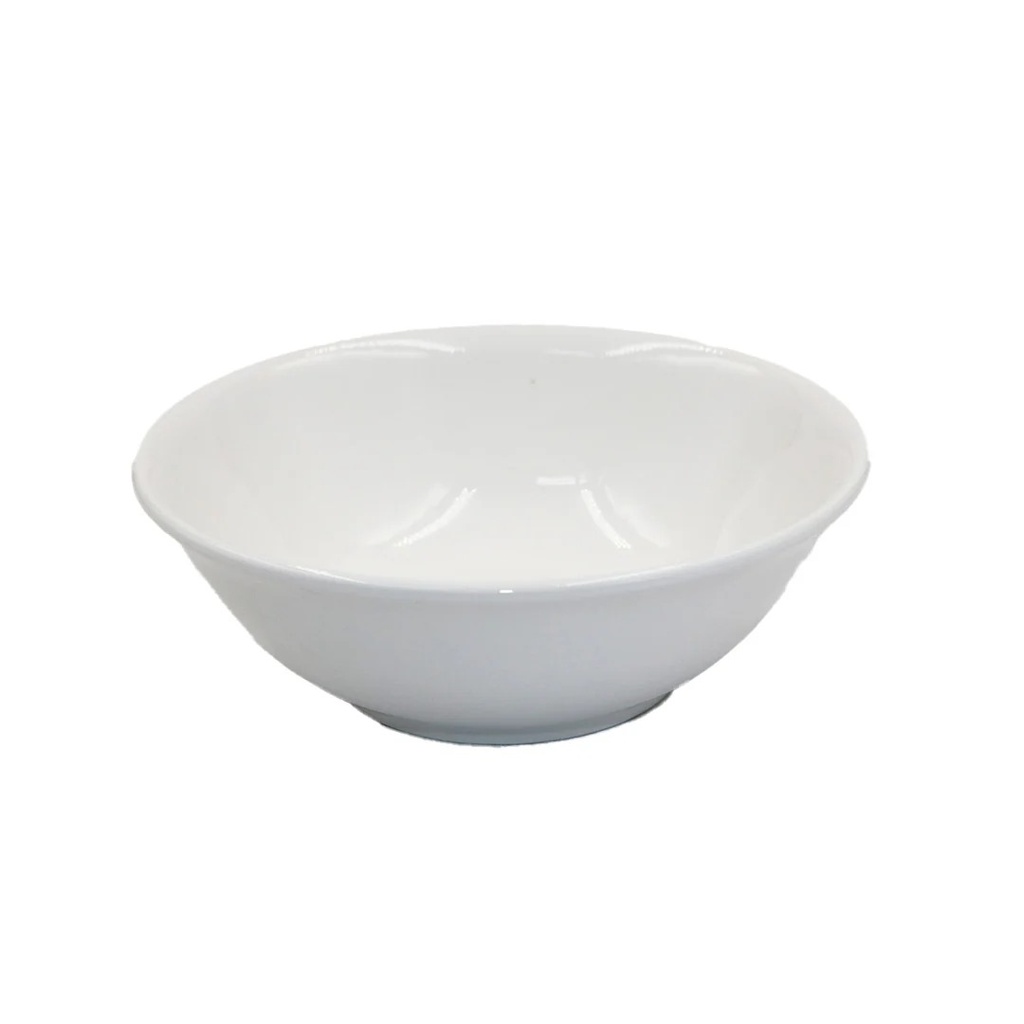 BOWL O ESCUDILLA DE MELAMINA 19 CENTIMETROS BLANCO JY