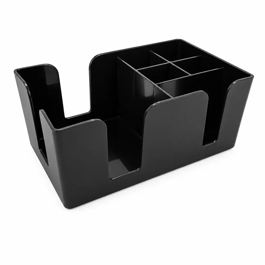 Caddy De Bar Negro De Plastico 24X14,5 Cm Contihome