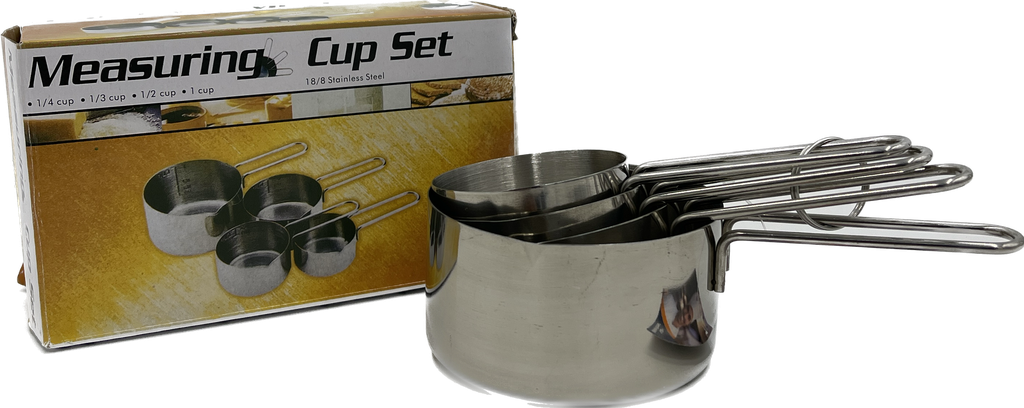 PAILAS MEDIDORAS 4PIEZAS DE ACERO MEITAL