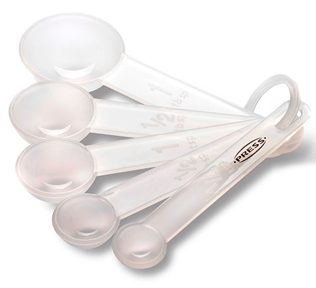 Set De 5 Cucharas Medidoras Plasticas Press