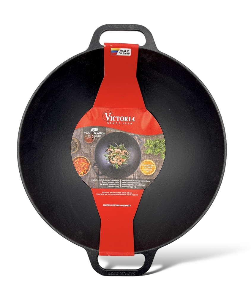 WOK 36 CENTIMETROS ESMALTADO VICTORIA