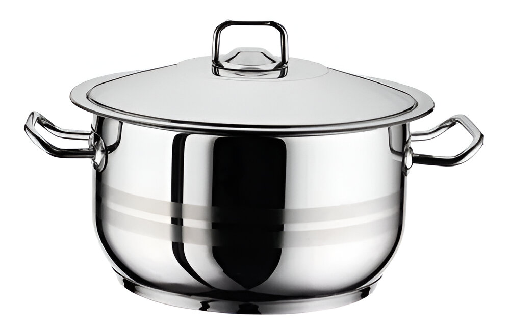 OLLA CON TAPA ACERO INOXIDABLE 18X10 HDA GASTRO HASCEVHER