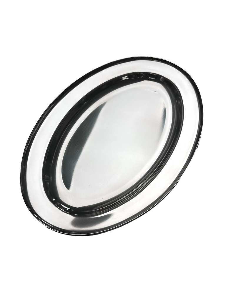 BANDEJA OVALADA 30 CENTIMETROS ACERO INOXIDABLE