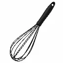 Batidor Manual De Silicona Negro De 30Cm 