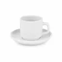 Taza Para Cafe Con Plato De Porcelana 3 Oz 90 Cc Di Vitto