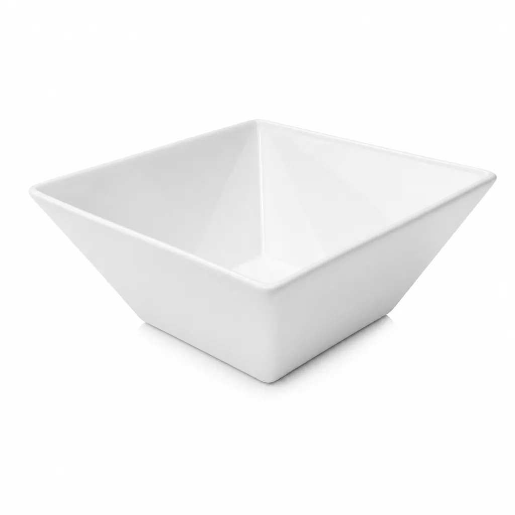 Bowl Cuandrado Grande De Ceramica 22X22X10 Cm Di Vitto