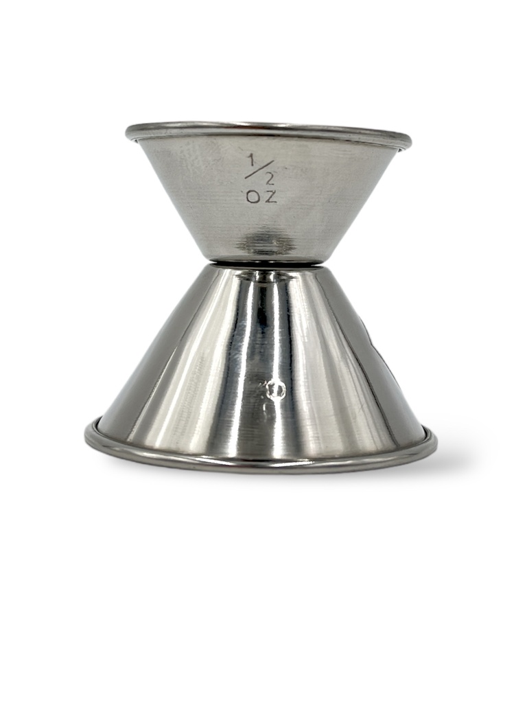 JIGGER DE ACERO INOXIDABLE 1 2X1 ONZAS