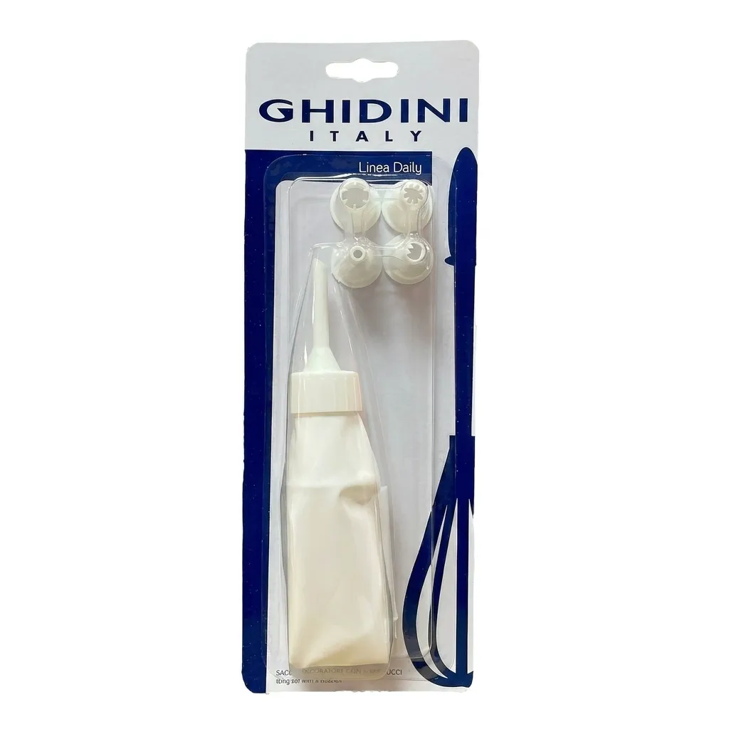 Set De Manga Pastelera Con 5 Boquillas Estándar De Plástico 30Cm Ghidini