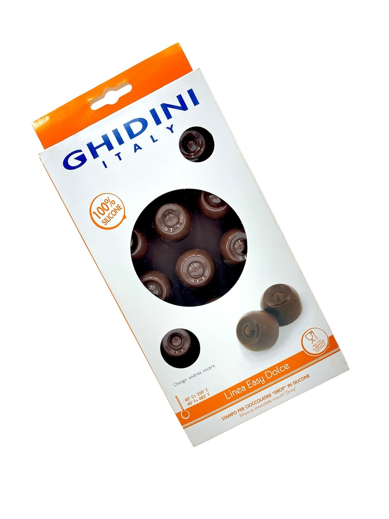 MOLDE DROP DE SILICON PARA BOMBONES DE CHOCOLATE GHIDINI