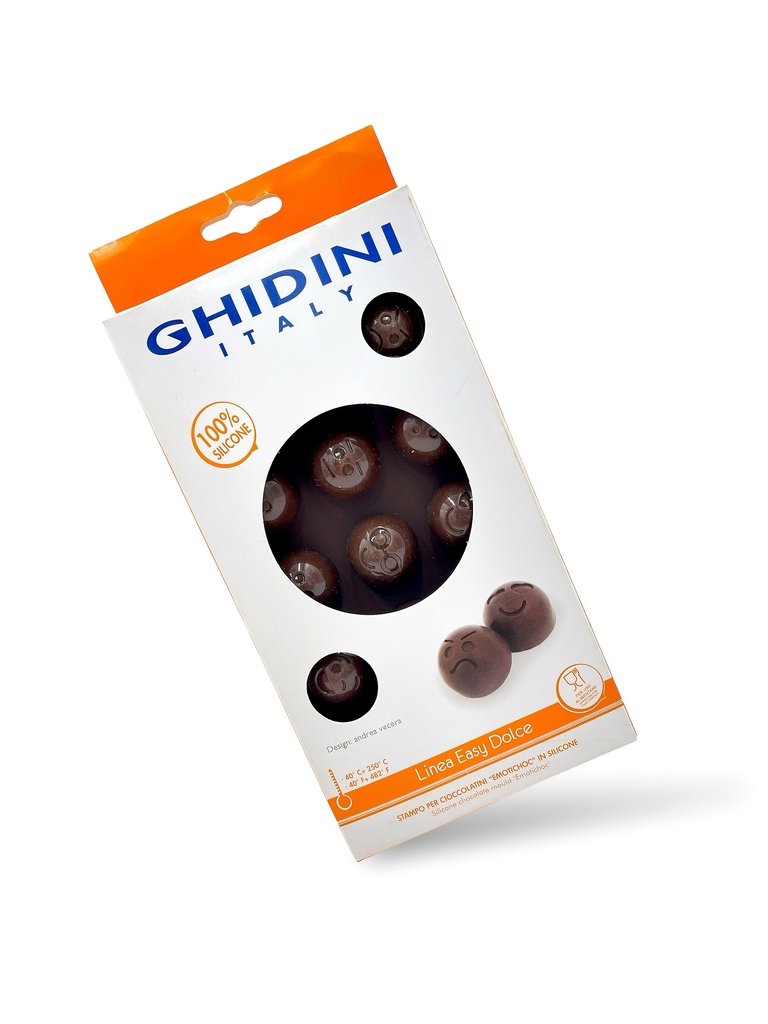 MOLDE EMOJI DE SILICON PARA BOMBONES DE CHOCOLATE GHIDINI