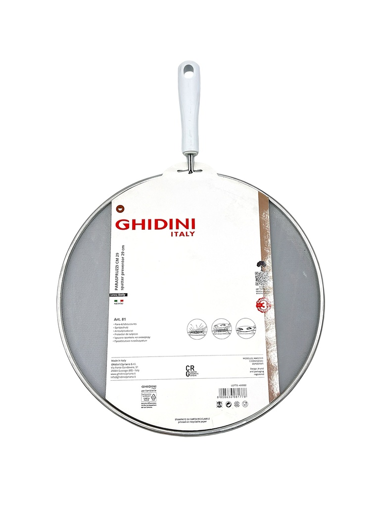 Malla Antisalpicadura De Acero Inoxidable 29Cm Ghidini