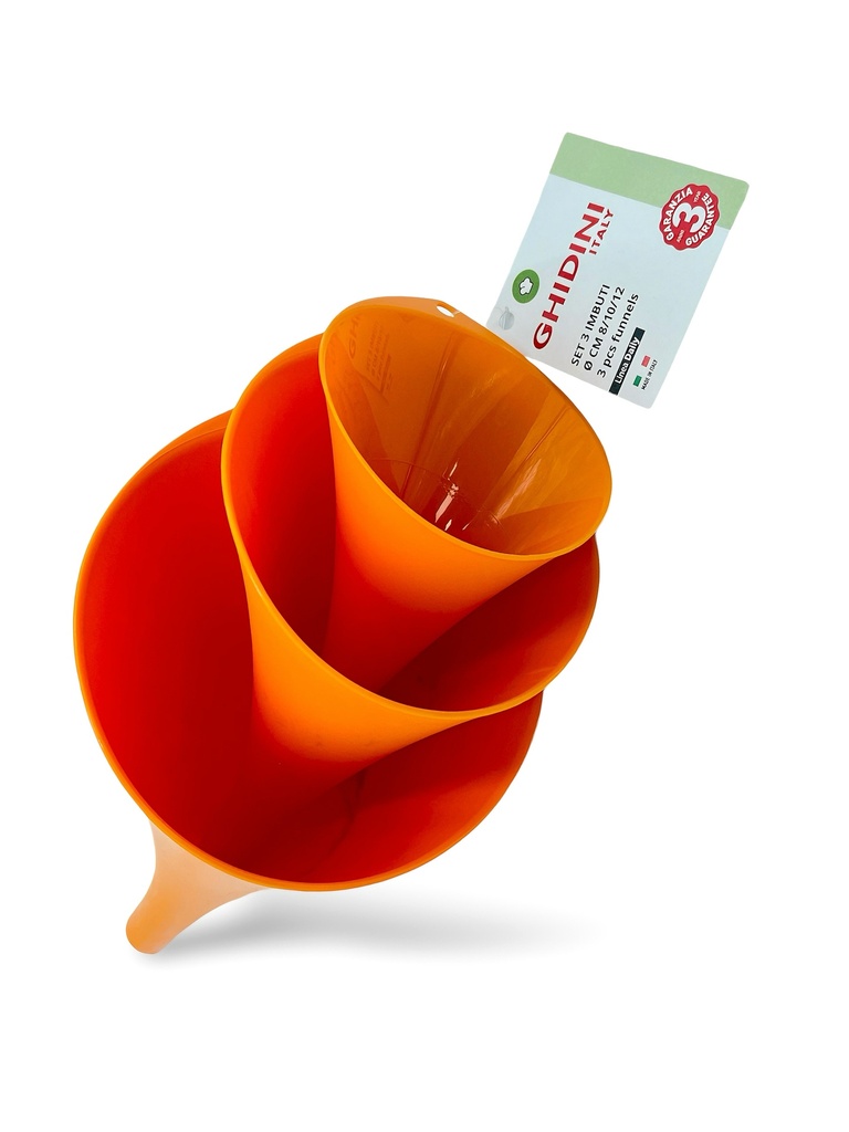 SET 3 EMBUDO NARANJA GHINDINI