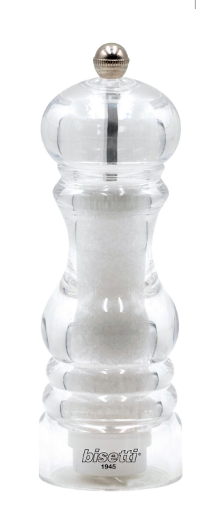MOLINO DE SAL ACRILICO TRANSPARENTE 25 CENTIMETROS BISETTI