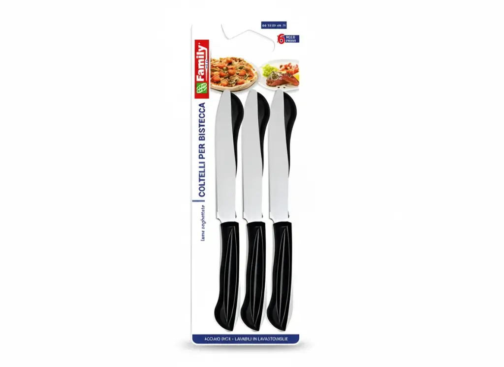 Set De 6 Cuchillos Para Bistec De Acero Inoxidable Family Inox