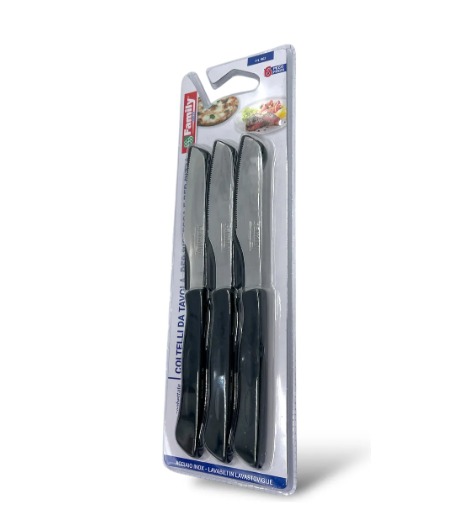 Set De 6 Cuchillos Para Pizza De Acero Inoxidable Family Inox