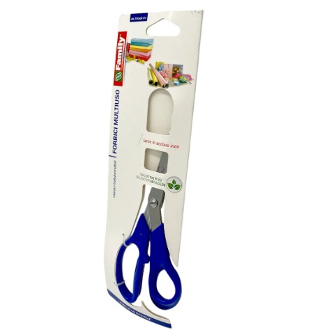 Tijera De Mango Plástico Azul De 20 Cm Family Inox