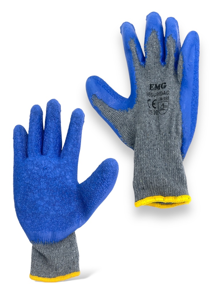 Guantes Azul Tejidos Con Recubrimiento De Latex Unikert