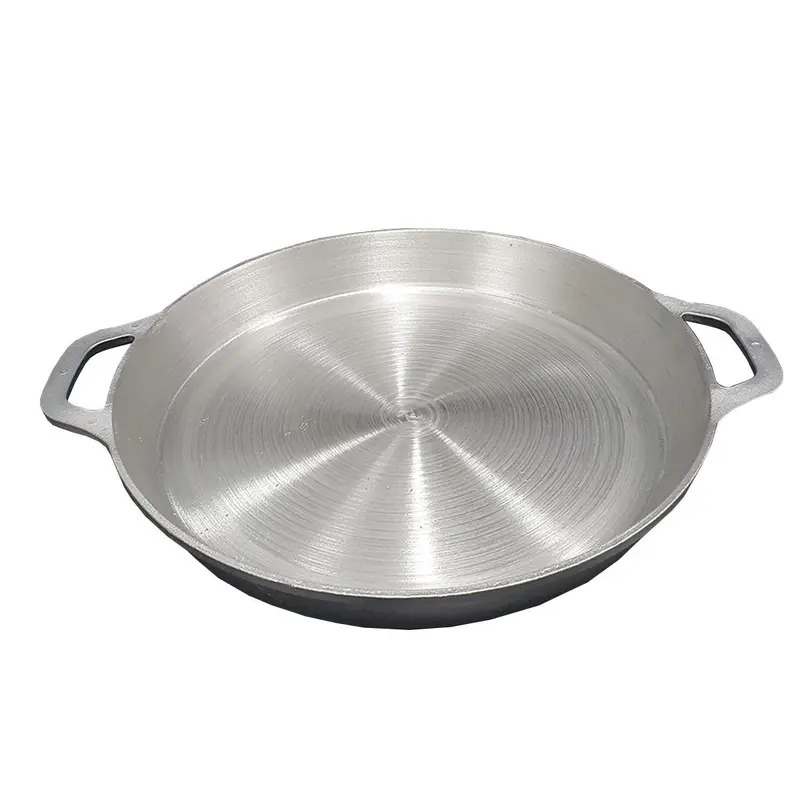 Caldero Tipo Paellera De Aluminio Fundido 28 Cm