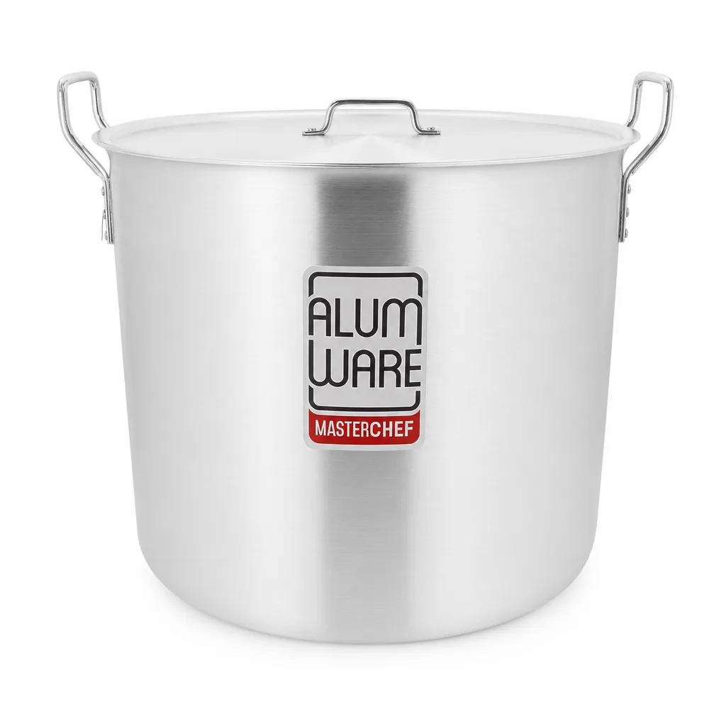 Olla Alta Con Tapa De Aluminio Extra Fuerte 14L Alumware