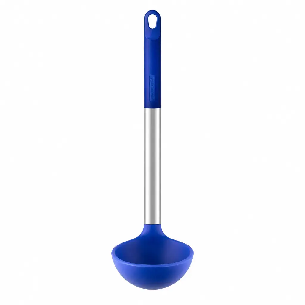 Cazo Cucharon Azul De Silicona 33Cm Solid 