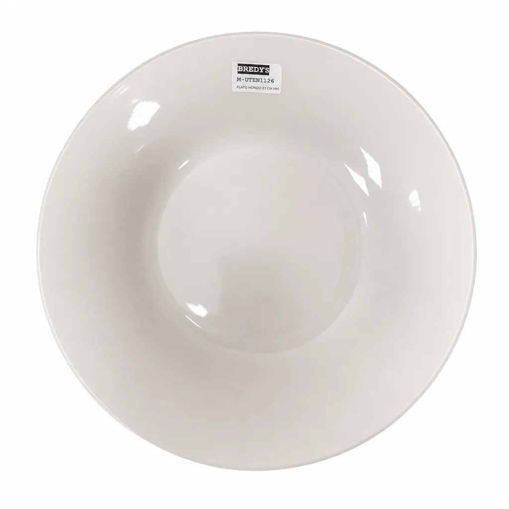Plato Hondo En Porcelana De 23 Cm 