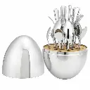 Set De Cubiertos Egg De 24 Piezas En Acero Inoxidable 30x20Cm Top Home