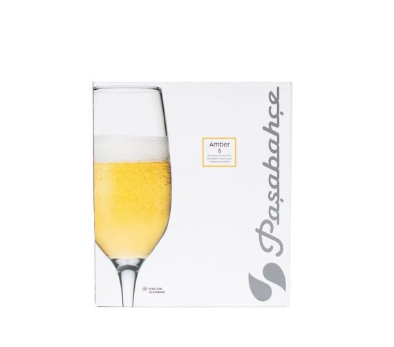 Set De 6 Copas Amber Para Champangne 7Oz  207Ml Pasabahce