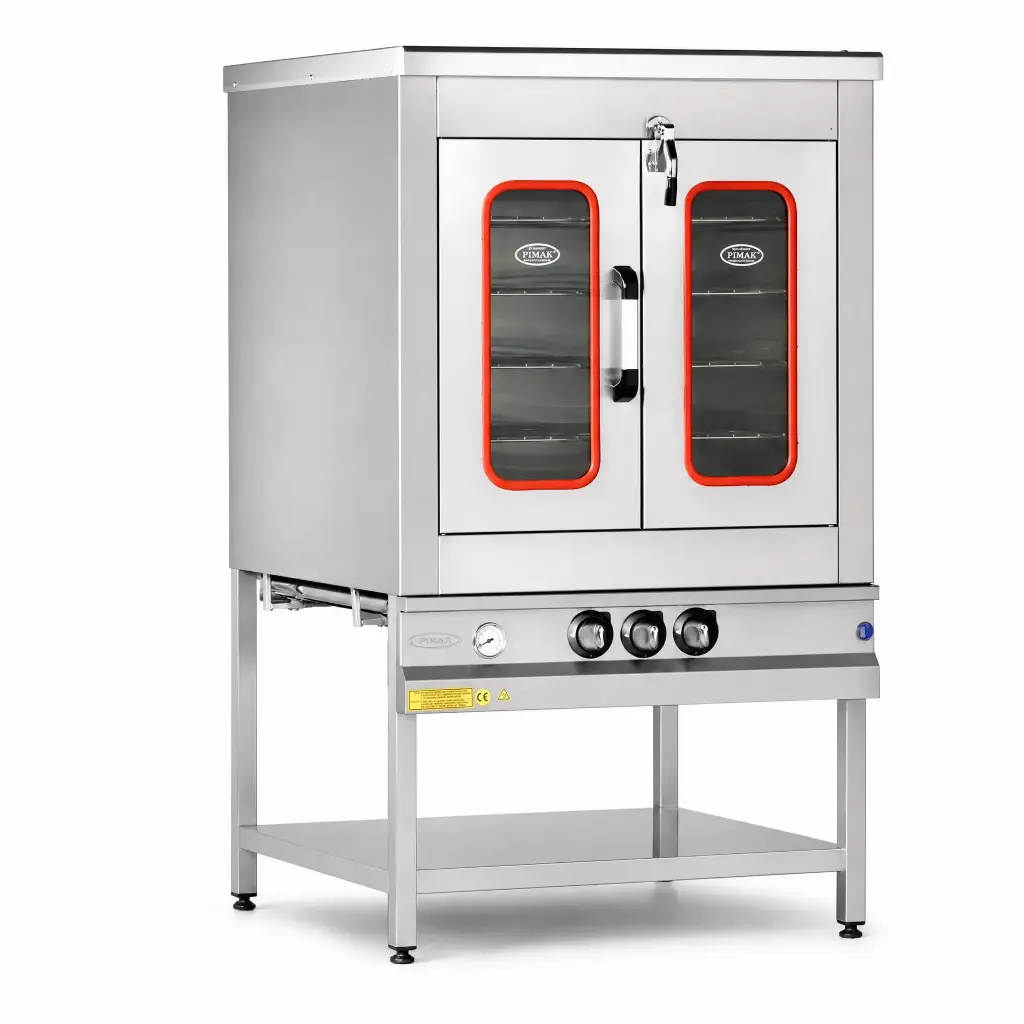 Horno A Gas De Acero Inoxidable 92x100x160Cm 5 Bandeja Pimak