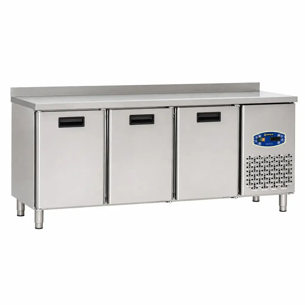 Mesa Refrigerada De Pared 3 Puertas De Acero Inoxidable 200x70x85Cm 455L Pimak