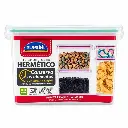 Recipiente Hermético Block Rectangular De Plástico 1,3L Plasútil
