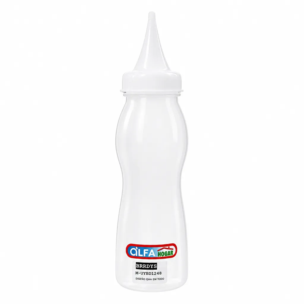 Salsero Olas Transparente De Plástico 360 Ml  Alfa Hogar