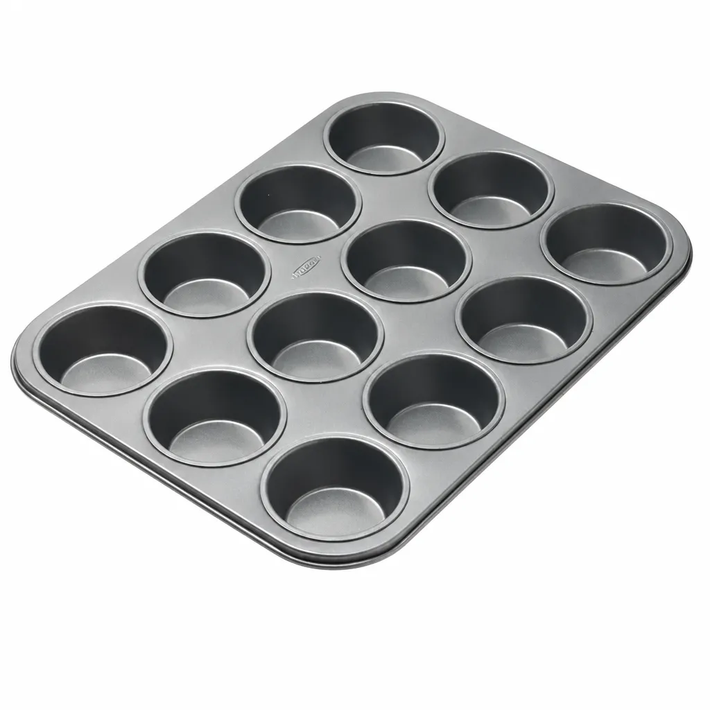 Bandeja Para Ponqué 12Und Con Antiadherente De Acero Al Carbono 35X26.4X3Cm Alfa Hogar