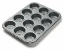BANDEJA PARA PONQUE 12UND CON ANTIADHERENTE DE ACERO AL CARBONO 35x26.4x3CM ALFA HOGAR