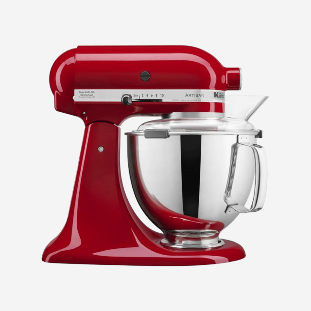 Batidora De Pedestal 11 Velocidades Roja En Acero Inoxidable De 7QT Kitchenaid