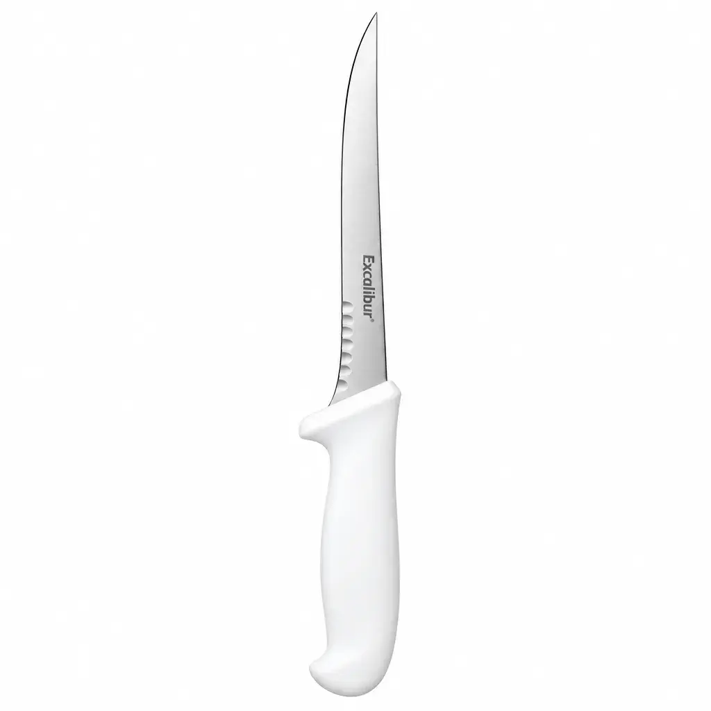Cuchillo Deshuesador De Acero Inoxidable Con Mango Blanco 28Cm Prochef