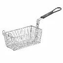 Cesta Rectangular Para Freidora De Acero Inoxidable 27.94X13X10 Cm Meital