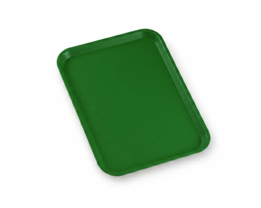BANDEJA PLASTICA DE FIBRA VERDE RECTANGULAR 44X34 CM ALFAHOGAR