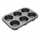 Bandeja Para Ponqué 6Und Con Antiadherente De Acero Al Carbono 32X21.5X3Cm Alfa Hogar