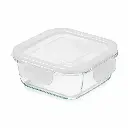 CONSERVADOR HERMETICO CUADRADO DE VIDRIO 900 ML ALFA HOGAR