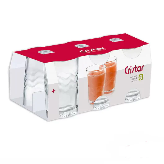 VASOS PARA JUGO LEXINGTON SET 6 CRISTAR