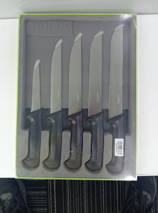 SET CUCHILLO MULTIUSO DE ACERO INOXIDABLE DE 5 PZAS CUTLERY