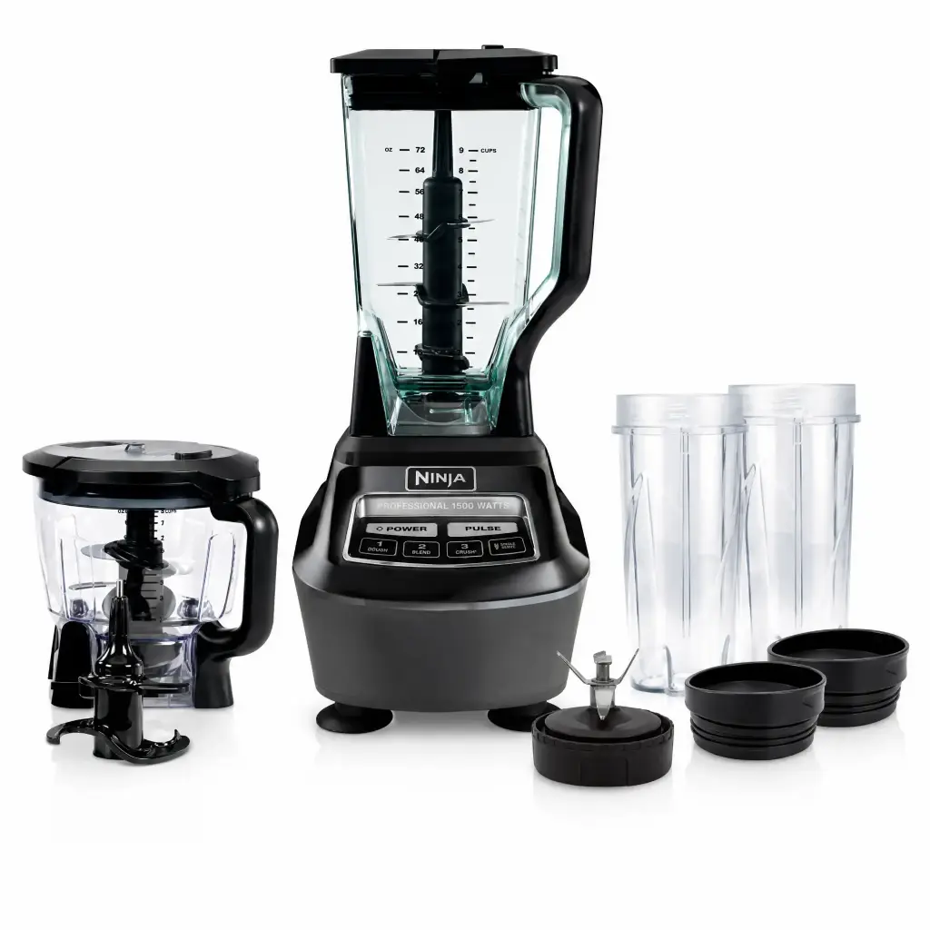 Mega Sistema De Cocina Profesional 4 Funciones Acero Inoxidable 1,9L 1500W 1.6Hp Ninja