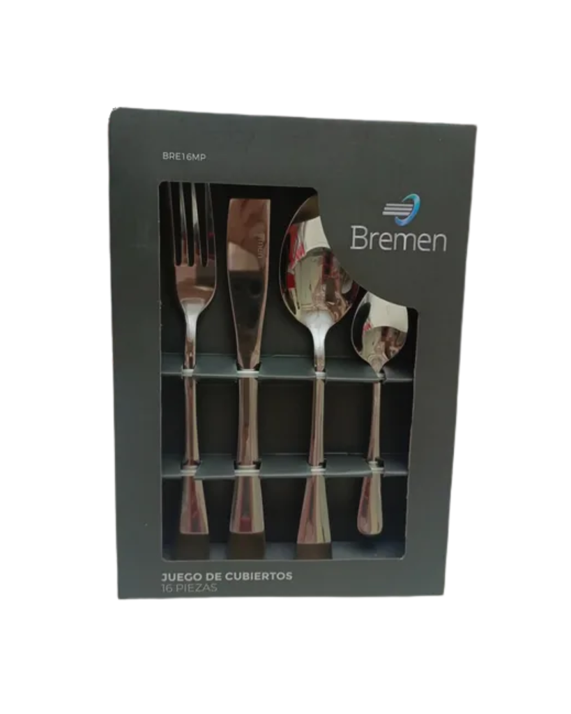 JUEGO DE CUBIERTOS 20 PIZAS ACERO INOXIDABLE BREMEN
