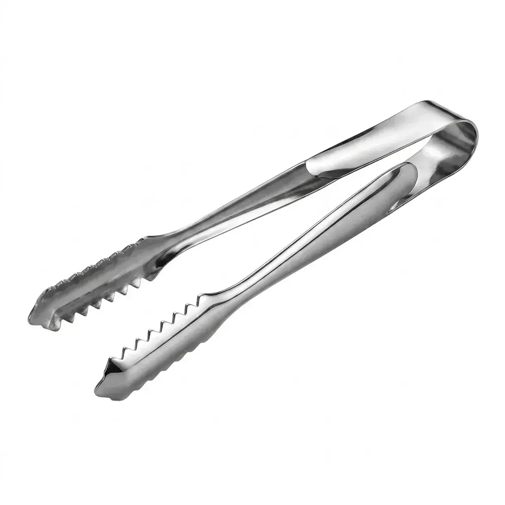 Pinza Para  Hielo De Acero Inoxidable 18Cm