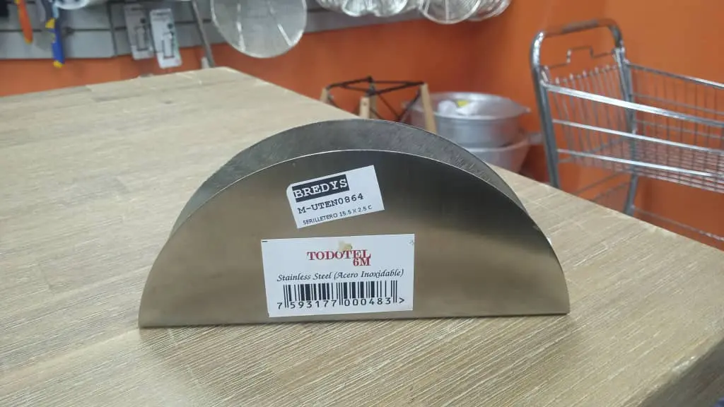 SERILLETERO 15,5 X 25 CM ACERO INOXIDABLE TODOTEL