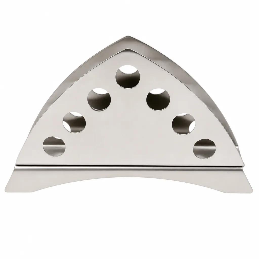 Servilletero Triangular De Acero Inoxidable 10 X 18 Cm Bhalaria