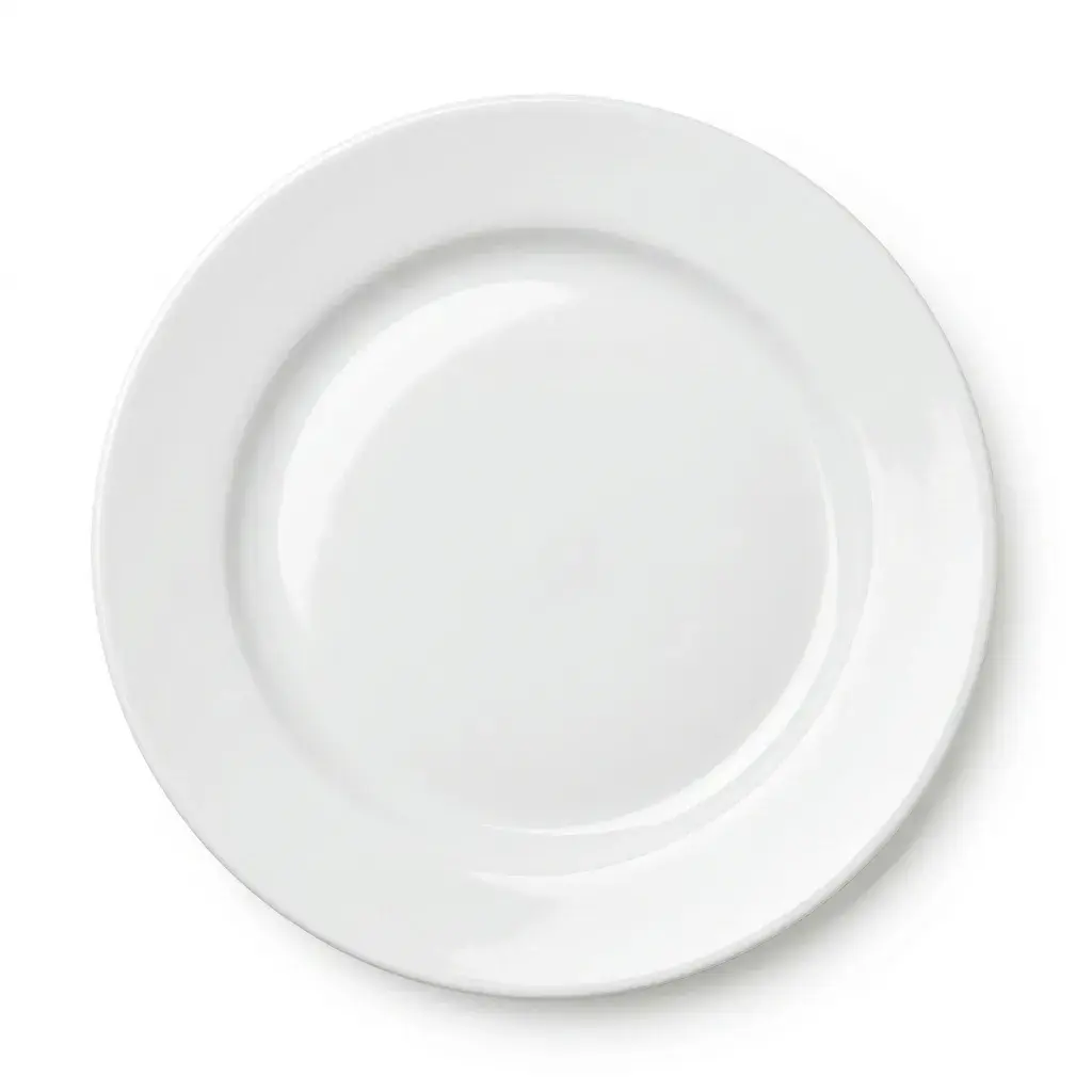 Plato Llano De Melamina Blanco 25Cm 