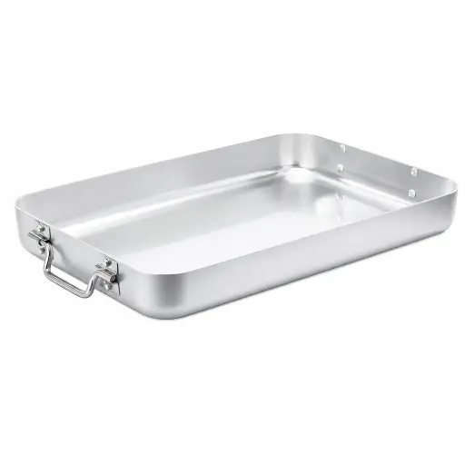 Bandeja Profesional Para Hornear De Aluminio Con Asas Extra Fuerte 60X40X8 Cm Alumware